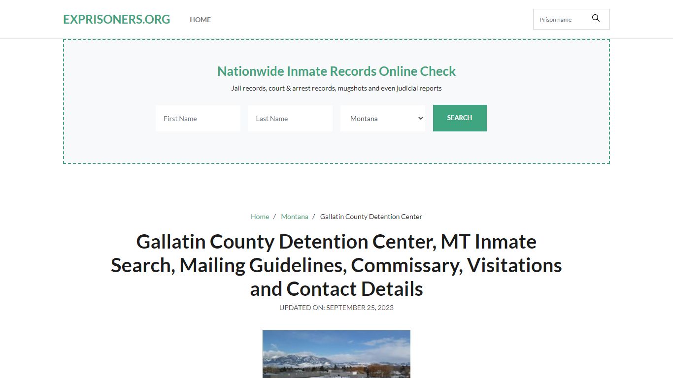Gallatin County Detention Center, MT: Offender Lookup, Visitations ...